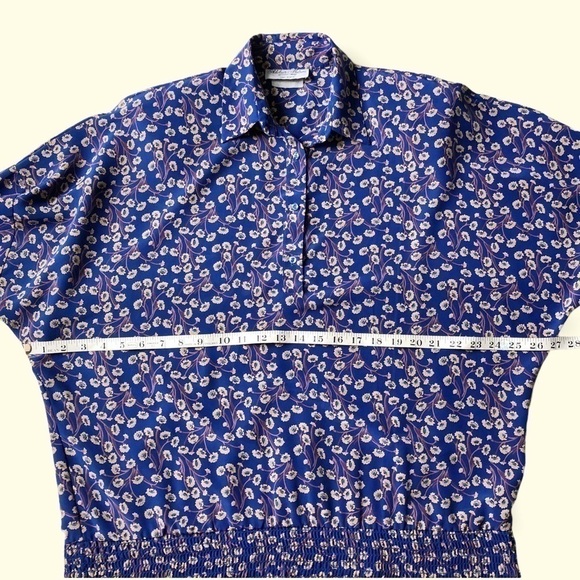 VTG 80S Blouse Adelaar Matson Liberty Ditsy Floral blouson shirt half sleeve L - Picture 13 of 14